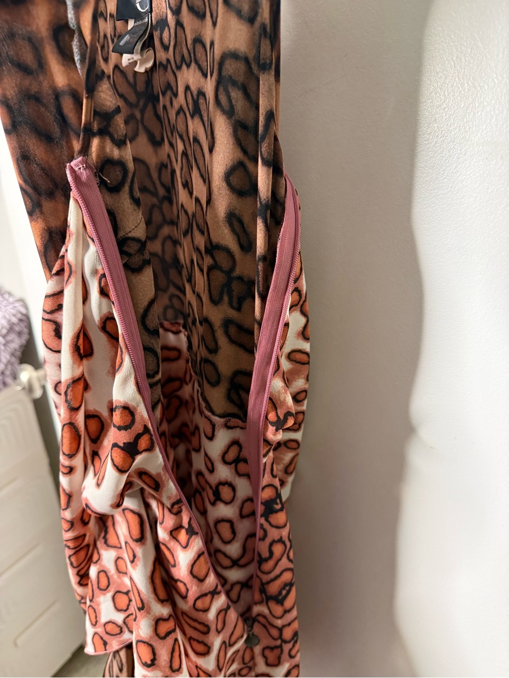 Just Cavalli Leopard Print Ruffle Mini Dress Animal Print Y2K Designer - Picture 5 of 8